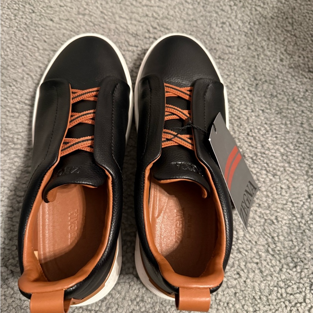 Triple Stitch Black and Tan Men's Sneakers Brand new with tags